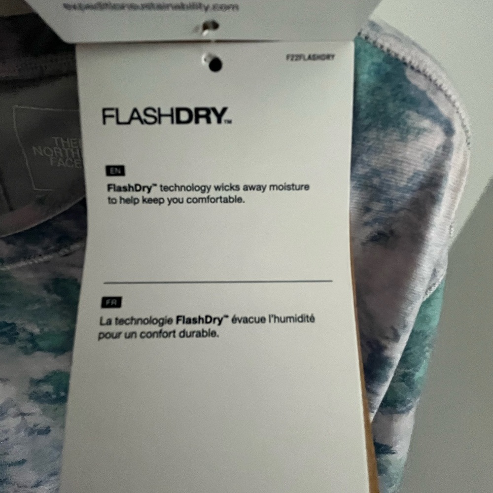 The North Face Flash-Dry Watercolor Print Short-Sleeve Relaxed Fit Active Top 2X - Picture 12 of 15